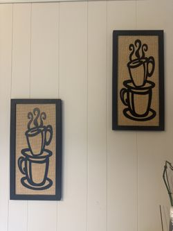 Two Wall Coffee Art Decor 