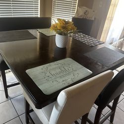 Wood High Top Dining Table