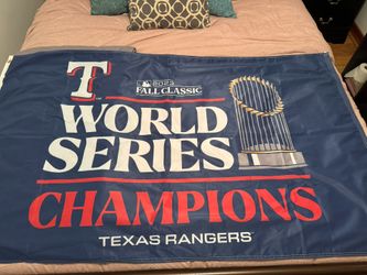 Texas Rangers World Champion Banner 