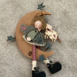 Angel on Moon Wall Hanging