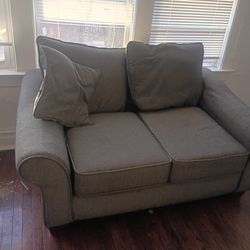 Set Of 2 Grey Cloth Couchs $150