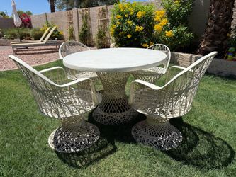 Vintage Mid Century Spun Fiberglass Outdoor Patio Set