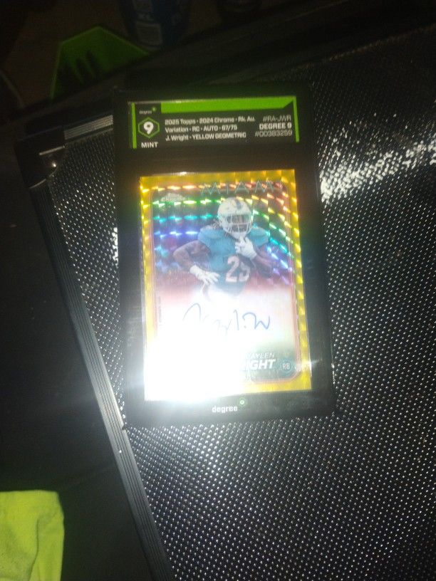 2024 2025 Topps Chrome Football Rookie Card Autograph 67/75 Jalen Wright