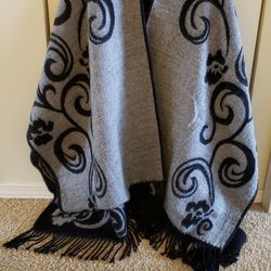 Wool Shawl - Reversible -Beautiful