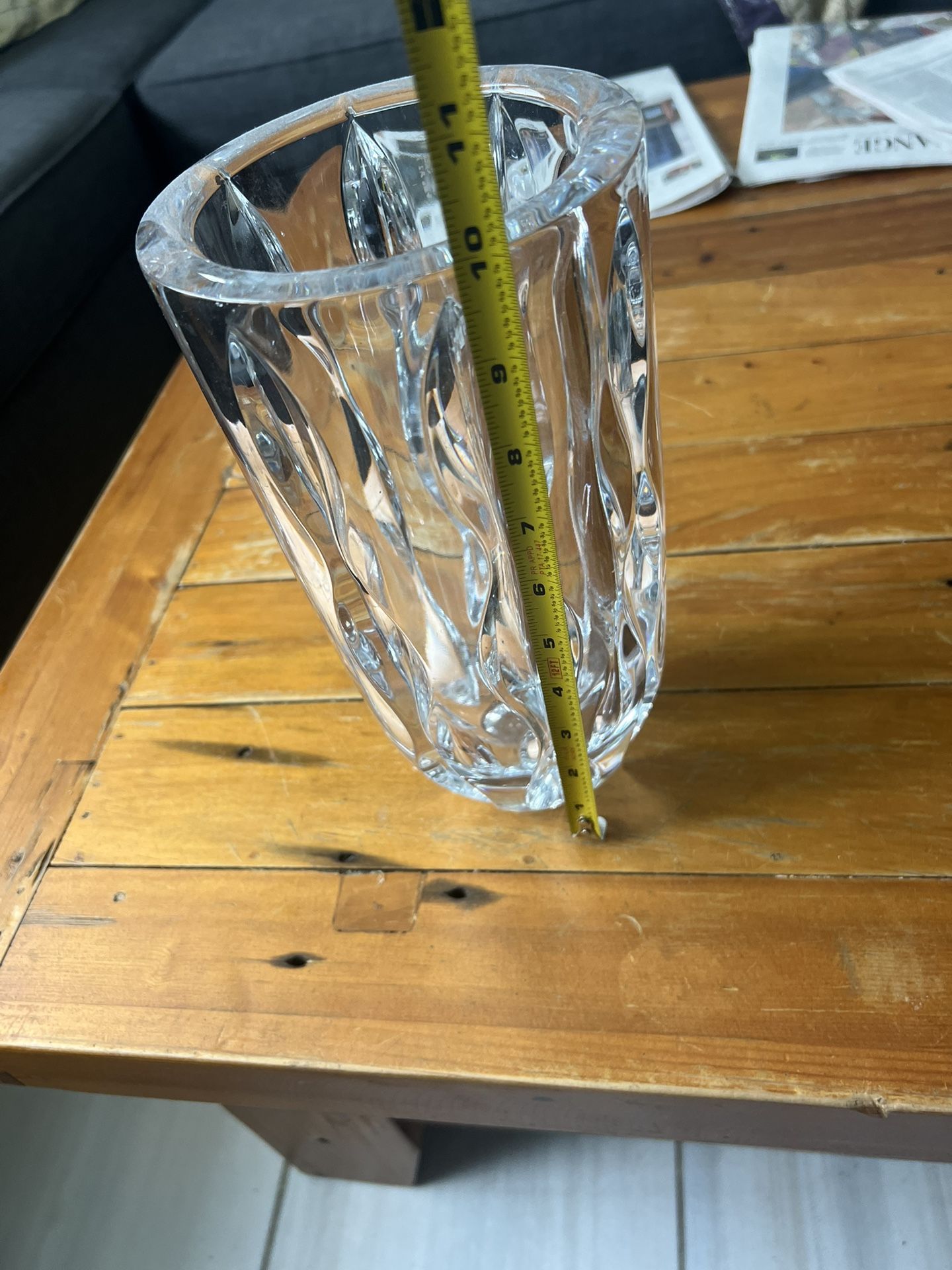 100% crystal vase/ heavy piece 