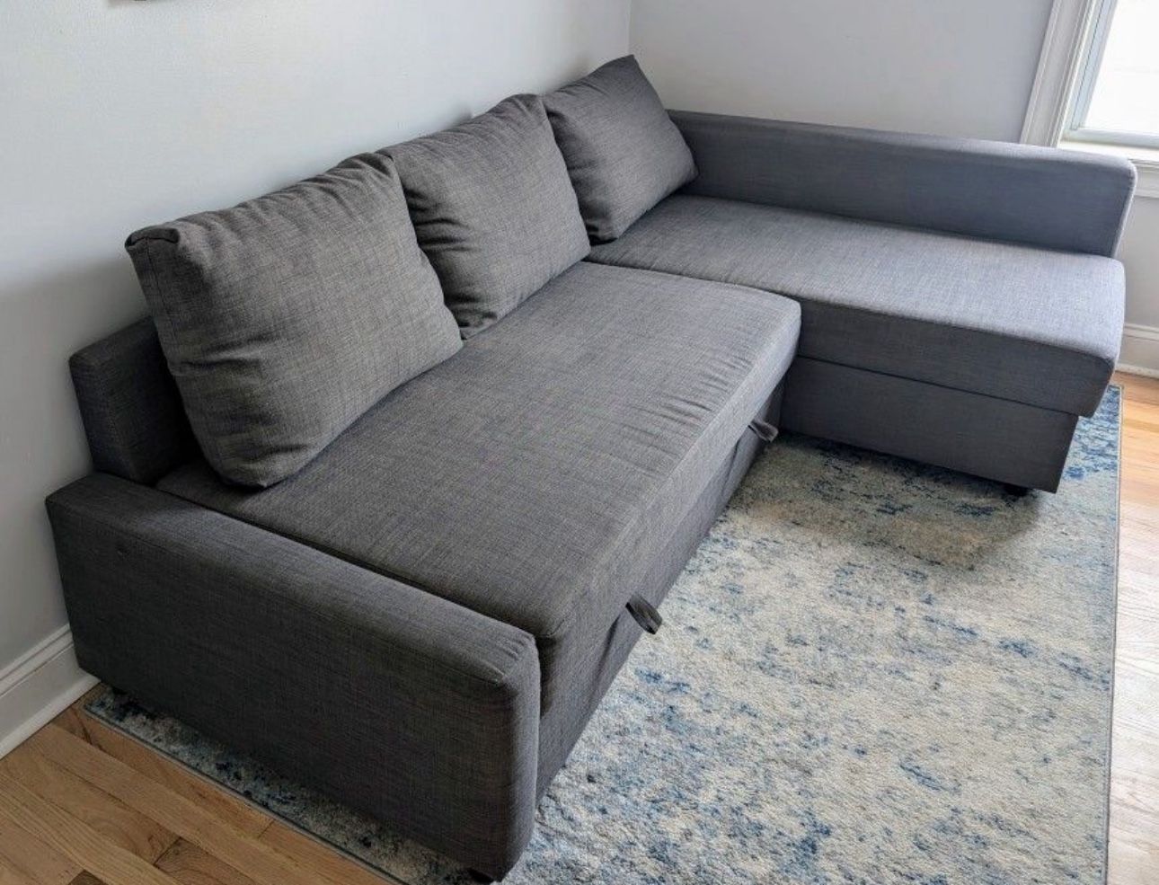 IKEA Gray Friheten Sectional Sofa Bed Couch - FREE DELIVERY 🚚