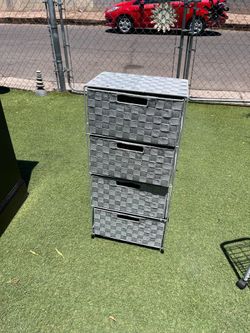 4-Drawer Woven Storage Tower