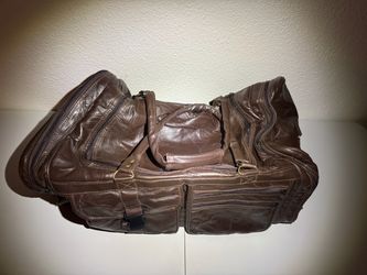 Dark Brown Leather Travel Bag