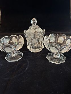 Fostoria Clear Coin Glass Bundle