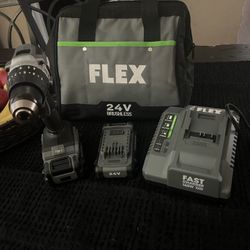 Flex Drill 24v Two Batteries Brand New