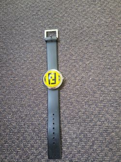 Fendi Swiss Made Watch Black Rubber Strap