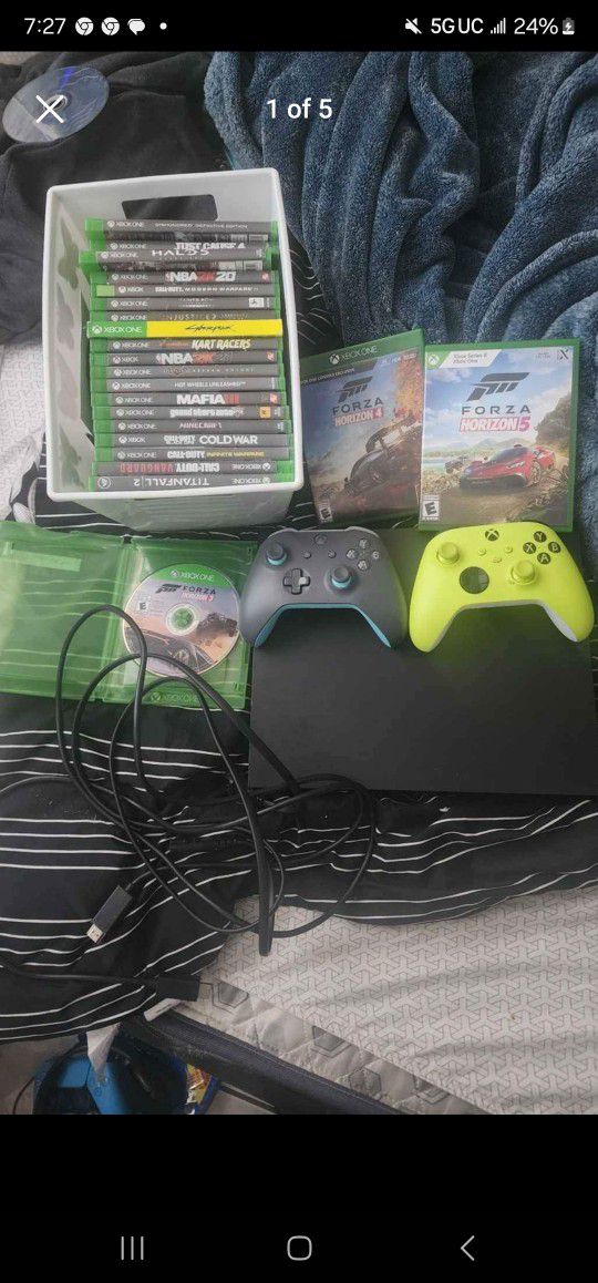 Xbox One X With 22 Games 