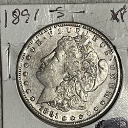 1891 s Silver Morgan Dollar 