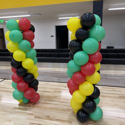 Homemade balloon stands and arches