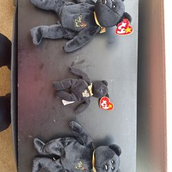 TY Beanie Babies “The End” Bear Lot (3) – Original Tags – Retired Collectible Plush