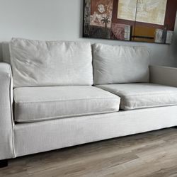 West Elm Sofa Stone White 76”