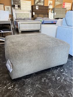 Ashley Newellen Oversized Gray Accent Ottoman