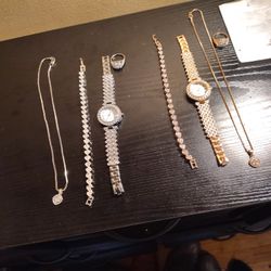 Women's Watch & Jewelry Set 5pcs