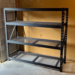 Whalen 77” Industrial Storage Rack – Heavy Duty 4-Tier Steel Garage Shelving
