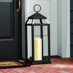 Member's Mark 28" Iron Lantern with Flameless Pillar Candle