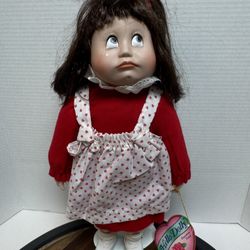 Vintage Hello Dolly 1990 Valentine’s Jenny 16 Inch Porcelain Doll