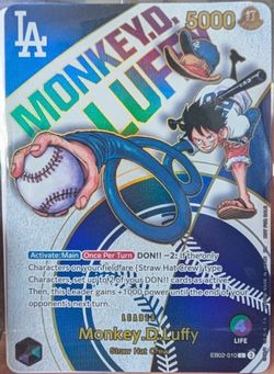 Sealed Monkey D. Luffy Dodgers X One Piece Night Promotion Card #EB02-010