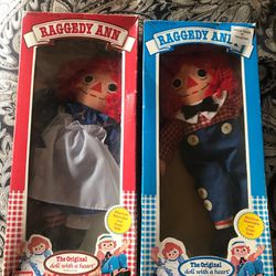 Raggedy Ann and Andy Dolls NIB (price is for both)
