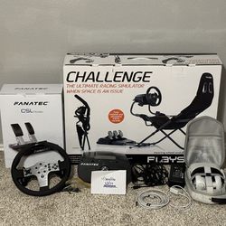 Fanatec CSL Elite Racing Base, Wheel and Pedals + PlaySeat Challenge