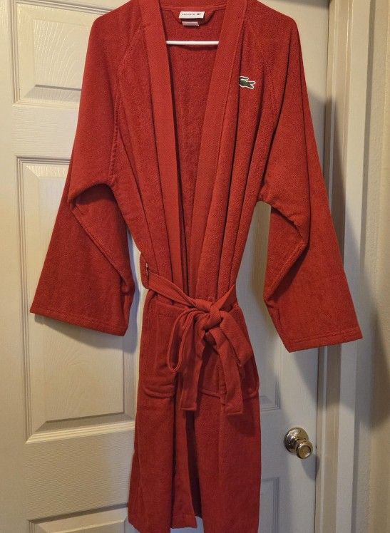 Lacoste Robe One Size Red Unisex NWOT