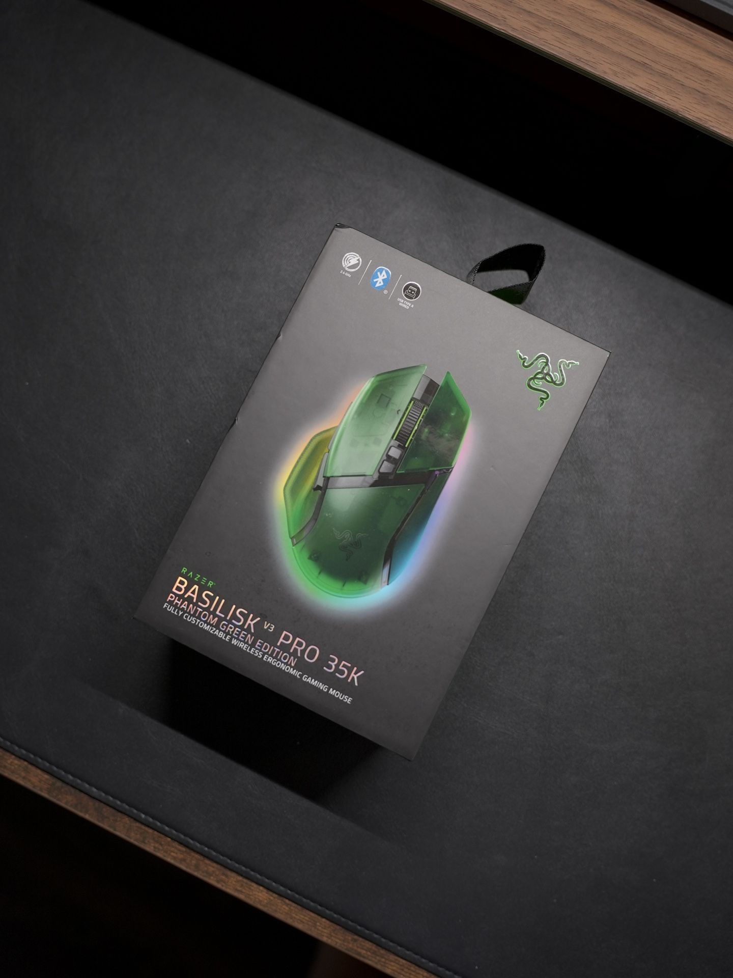 Open Box/New - Razer Phantom Green Edition - Basilisk V3 Pro 35K