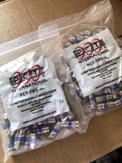 Rg6 compression connectors
