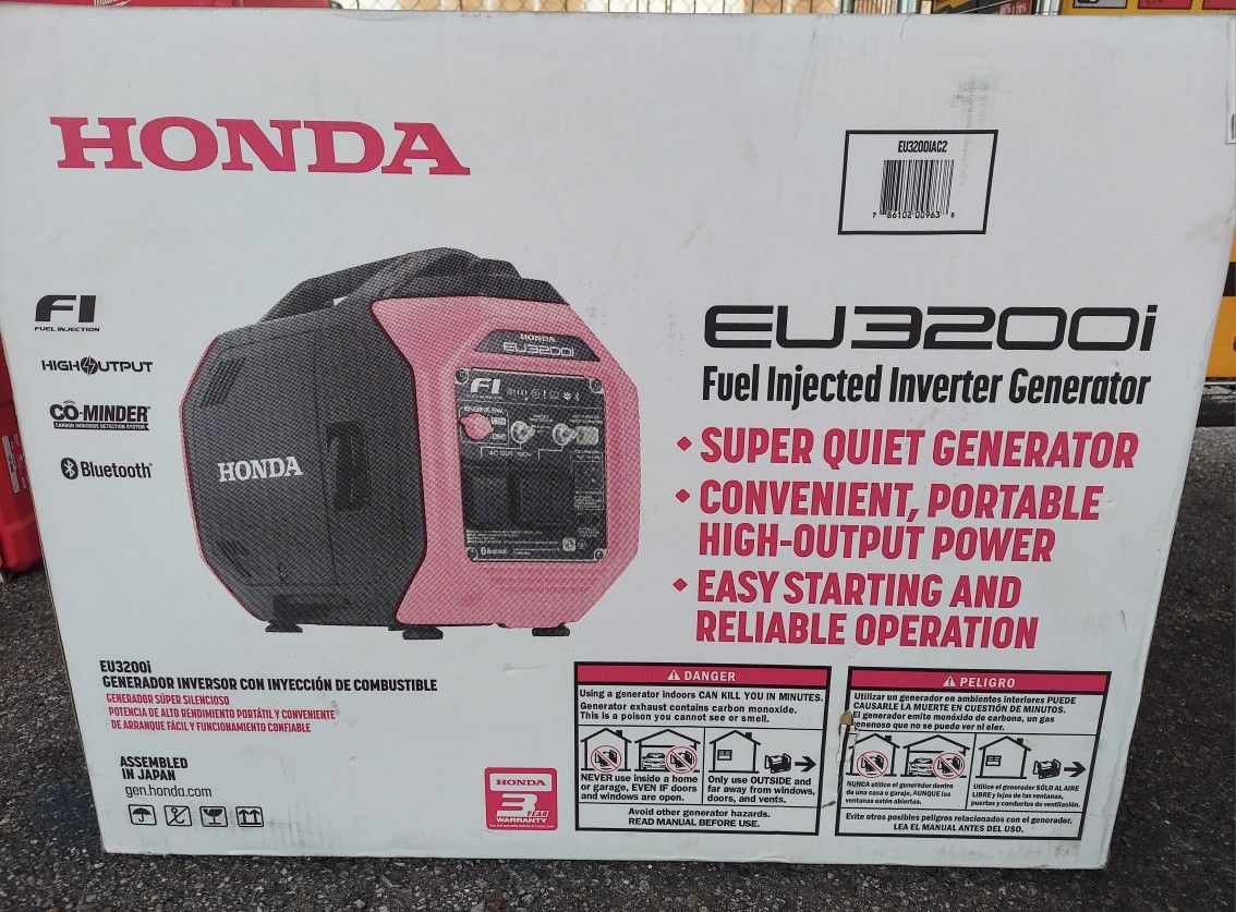 New Honda EU3200i Inverter Generator Single Fuel (Gasoline)