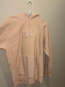 Supreme peach box hoodie