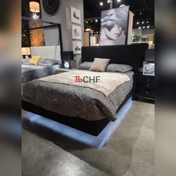 LED Lightning Queen  / Eastern King Size Bed Frame - Mattress Sold Separately  