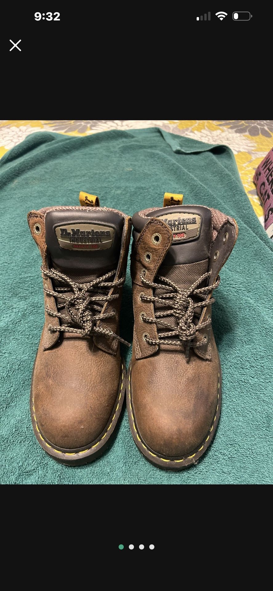 Men’s Size 10 Dr Marten Steel Toe Boots