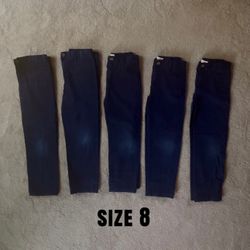 5 Pairs Of Kids Uniform Pants Size 8