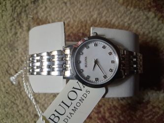Womens Bulova Diamonds classic wristwatch