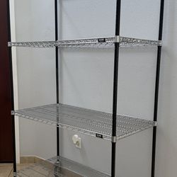 78”x48”x24” Chrome Shelving On Wheels