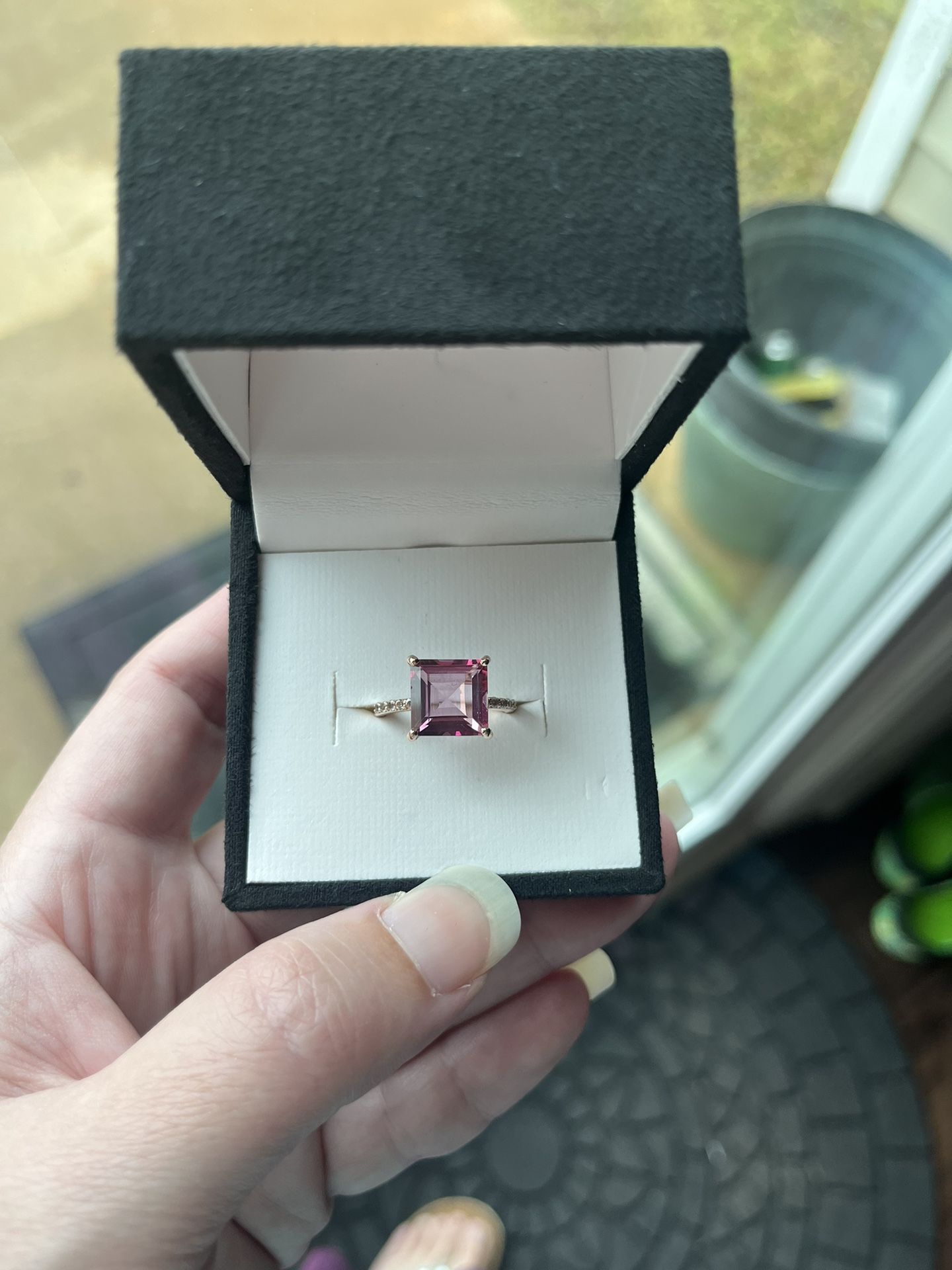 Pink Topaz 10 K Rose Gold 5.67 Ctw Ring