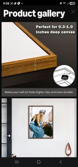 TEXTURE OF DREAMS Floating Frames for Canvas Prints, Wall Photo, Pictures, Floater Frame for Living Room, Bedroom, Kitchen, 36"X48" Canvas, Natural