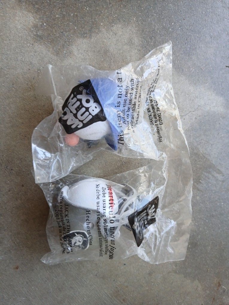 2 VINTAGE 2003 JACK IN THE BOX HEADS