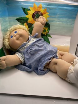 80s Cabbage Patch Kids Blonde Boy Doll W Outfit