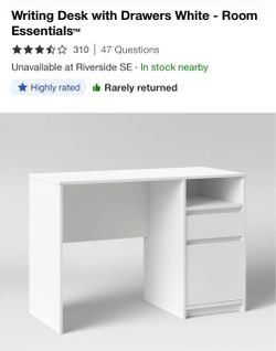 White working desk from Target