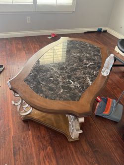Moving Sale! Elegant Marble-Top Coffee Table – Must Go