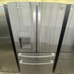 GE 36” Stainless Steel 4 Door Refrigerator 