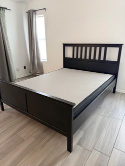 IKEA queen black bed frame