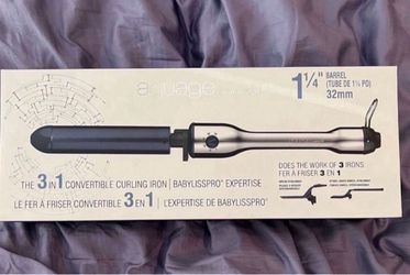 AQUAGE BY BABYLISS PRO 3 In 1 CONVERTIBLE CURLING IRON 1 1/4” BNIB
