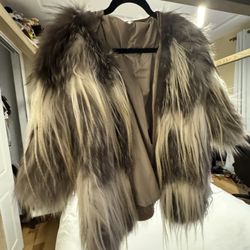 Fox Fur Sheepskin Jacket