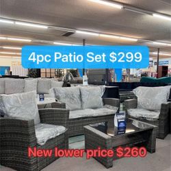 🔥Hot Deal🔥Brand New 4pc Outdoor Patio Furniture Set $260 @ Furniture Mart On 4810 Watt Ave