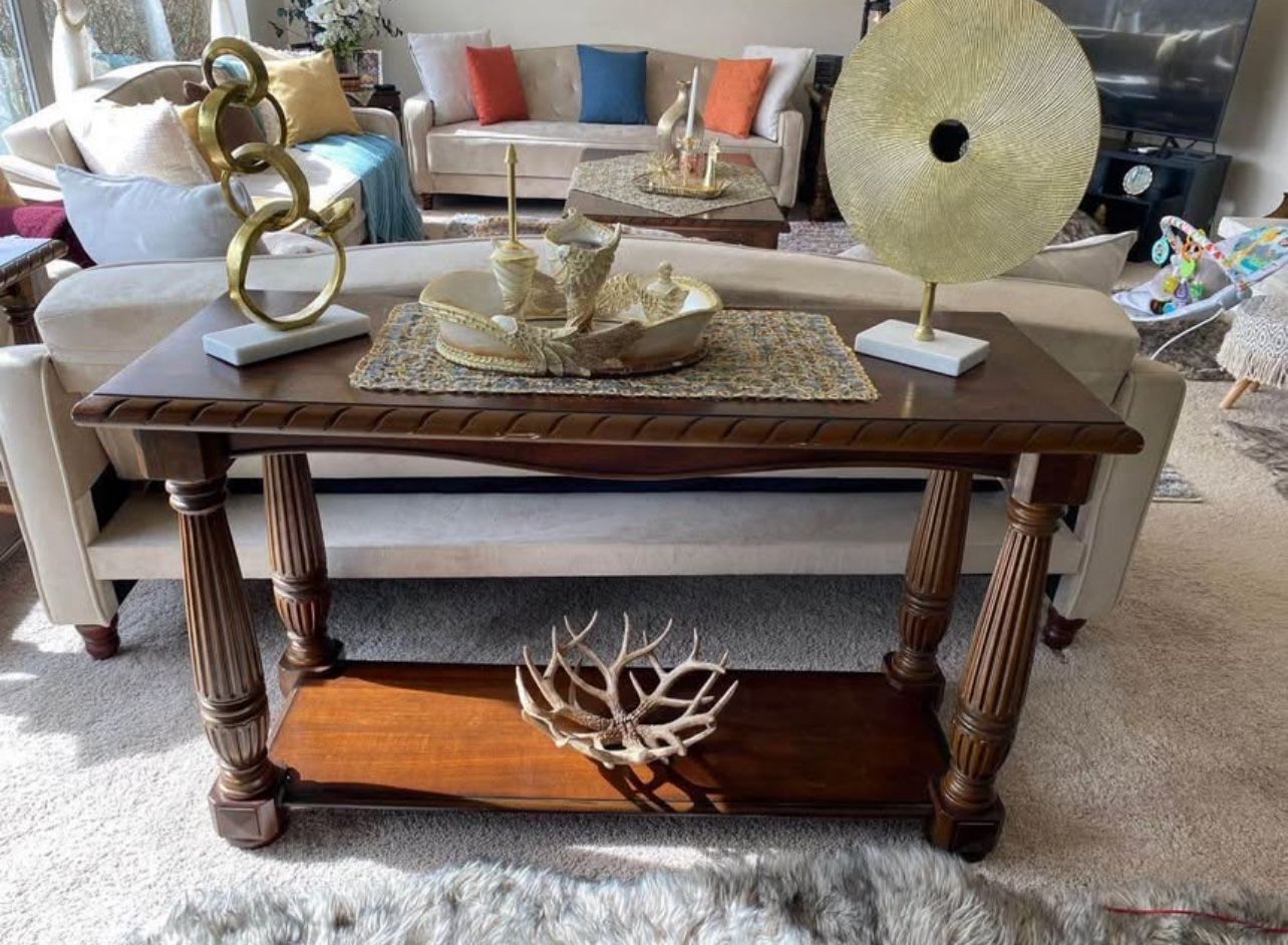 Set of 4 Strong Wood Tables – Great Condition  